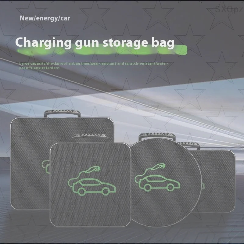 Ev Charging Cable - 電気自動車充電器プラグ収納トートバッグ EV 車充電ケーブルソケットポータブル防水難燃性機器コンテナ
