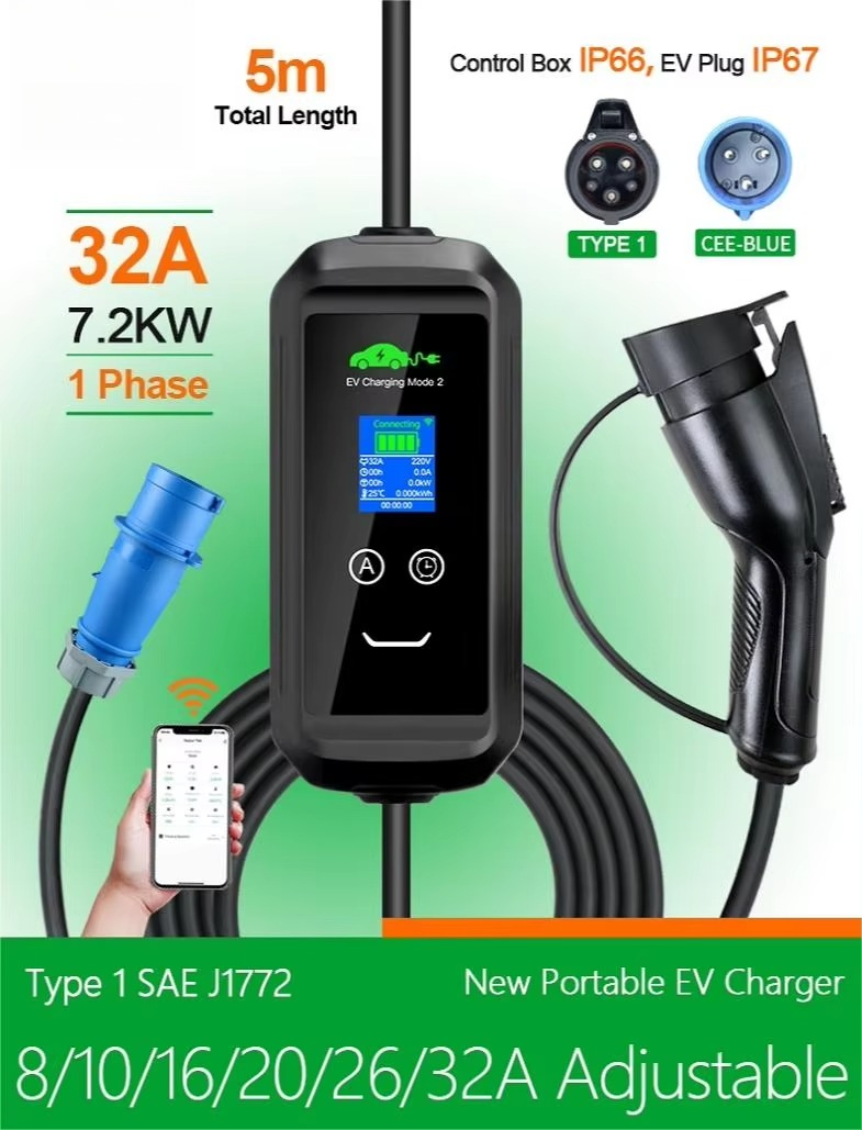 カスタムUSA ACポータブルEV充電器 J1772プラグ  - Ev Charging Pile のレビューと価格