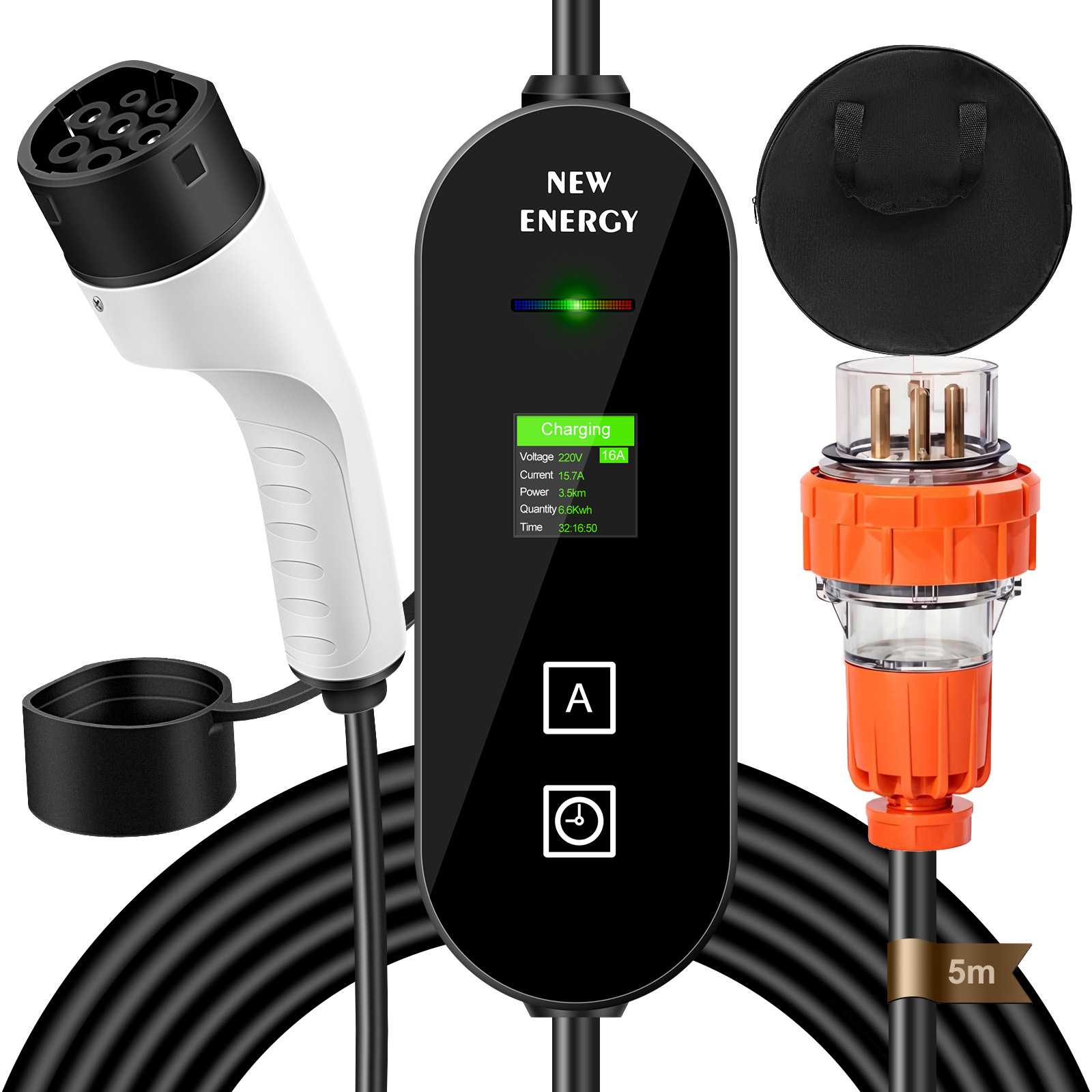 EU/UKプラグ CEE 32A/16A ポータブルEV充電 - Portable Ev Charger 32A Type 2 Cee Plug のレビューと価格