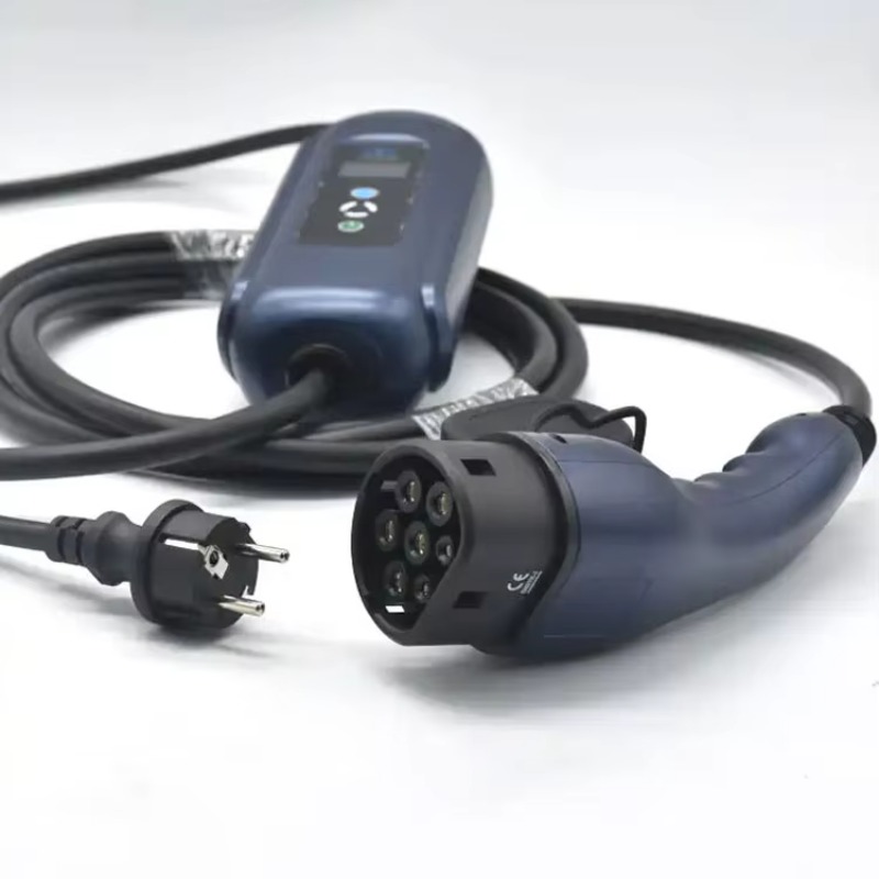 ポータブル電気自動車用青色コントロールボックス単相16Aタイ - Type 2 Charger のレビューと価格